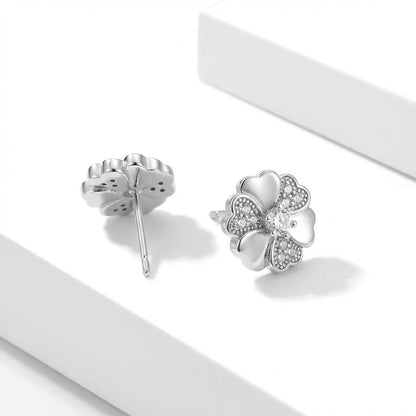 Aros Flor Pavé- Plata 925