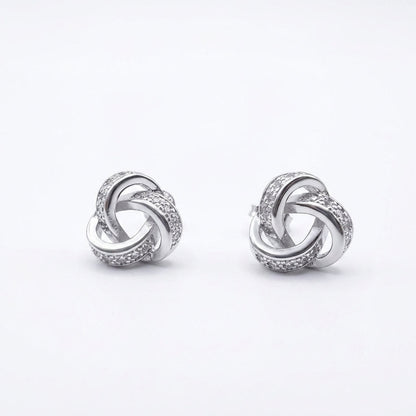 Aros Nudo Brillante - Plata 925