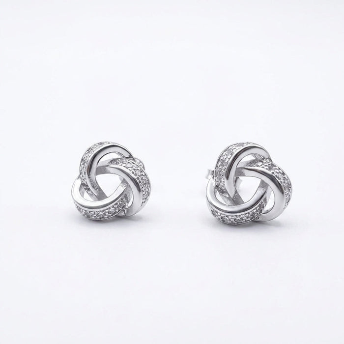 Aros Nudo Brillante - Plata 925