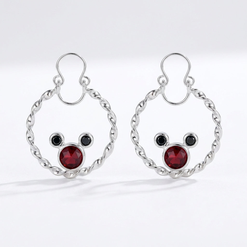 Aros Argolla Mouse - Plata 925