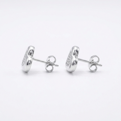 Aros Corazón Glam - Plata 925