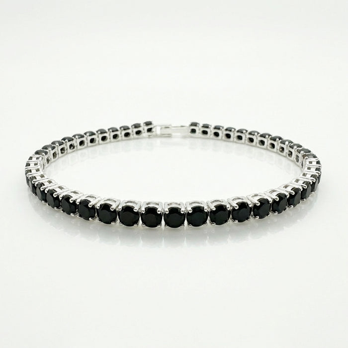 Pulsera Tennis con Circones  negros 2mm