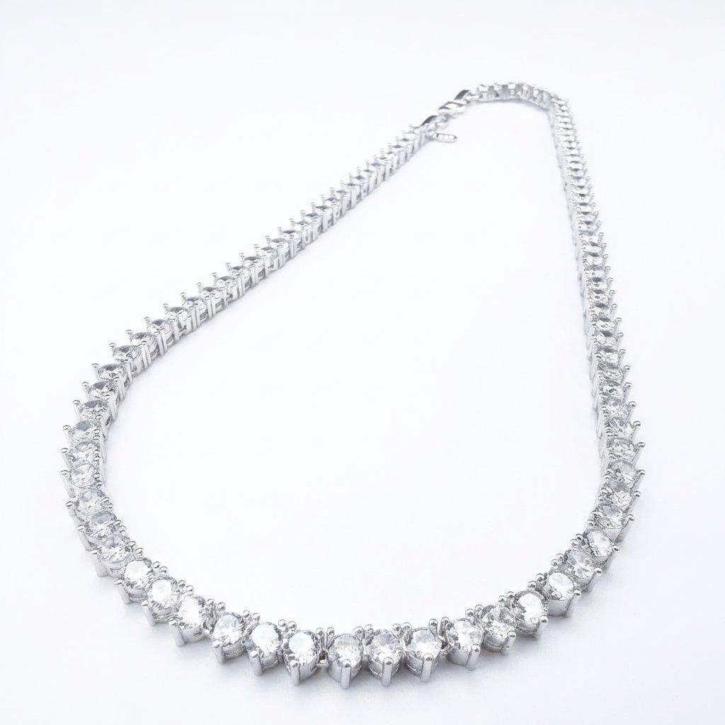 Collar Gotas de Luz Circones Blancos Plata 925 – Silver Ice 01