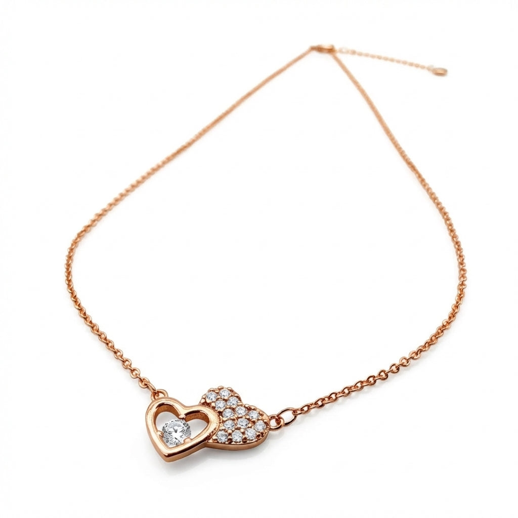 Cadena lazos de Amor - Oro Rosa