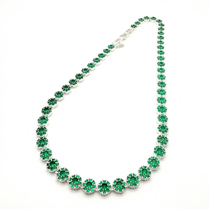 Collar Glam circones verde