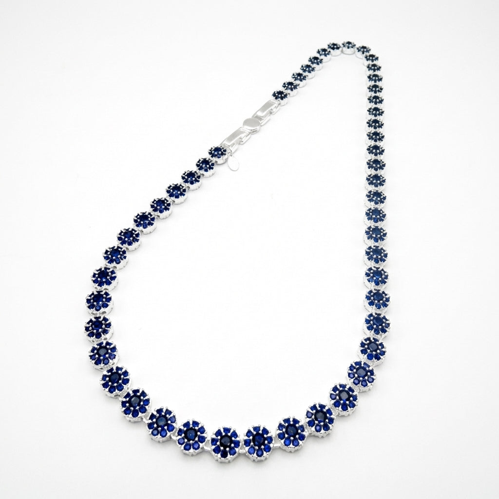 Collar Glam circones Azules