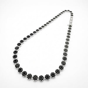 Collar Glam circones negros Plata 925