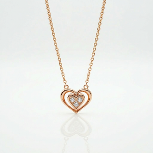 Cadena corazones radiante Oro Goldfilled Rosa