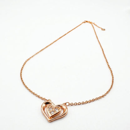 Cadena corazones radiante oro rosa