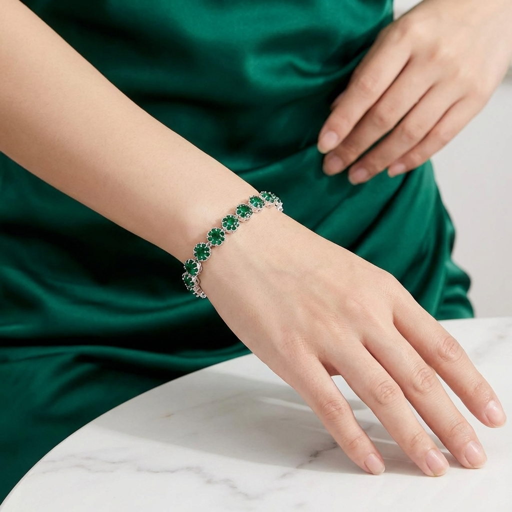 pulsera  Glam circones Verdes