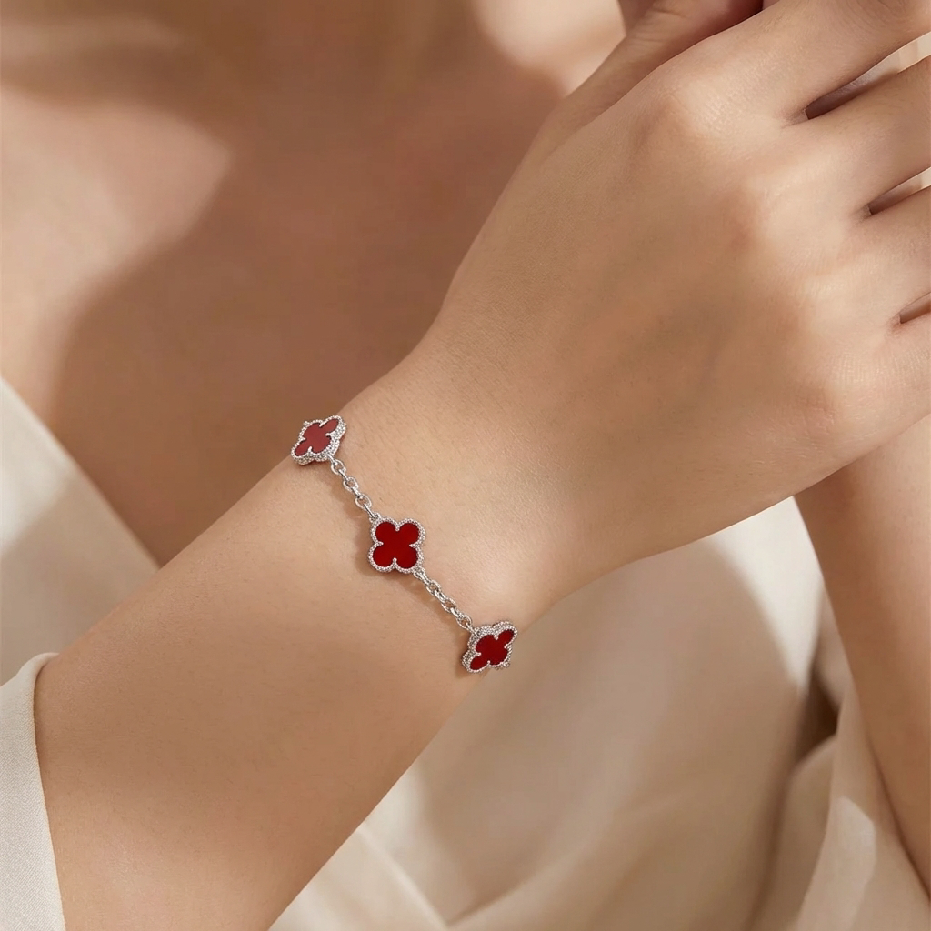 Pulsera Van Cleef Rojo