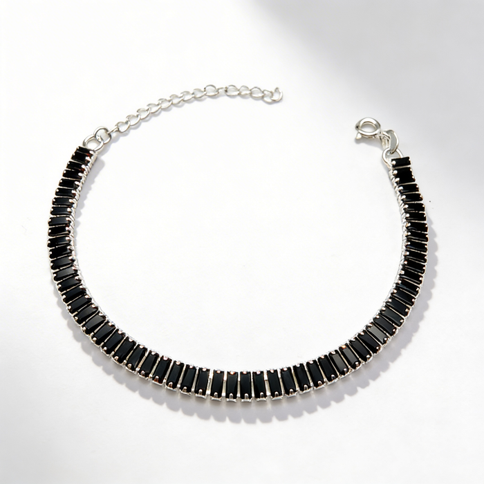 Pulsera Tennis Black 4 mm ajustable
