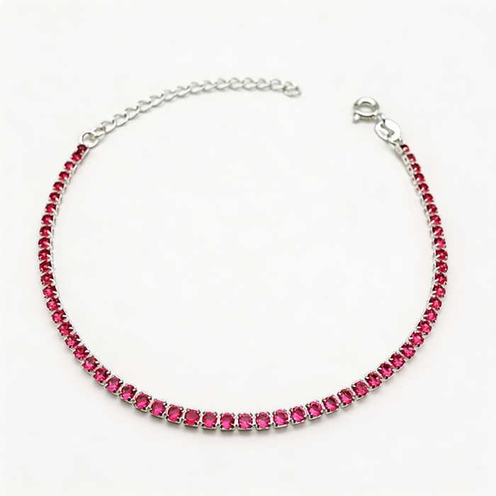 Pulsera Tennis pink  2mm