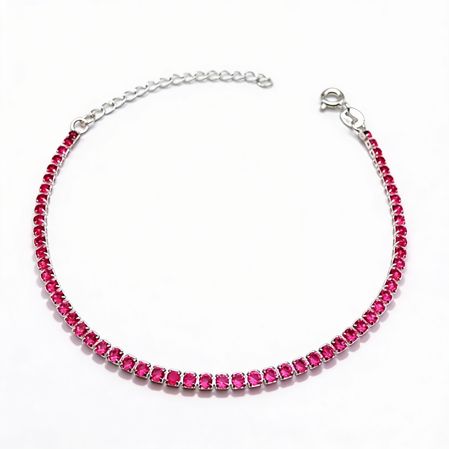 Pulsera Tennis pink  2mm