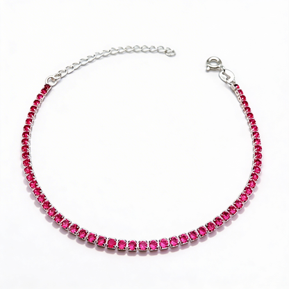 Pulsera Tennis pink  2mm