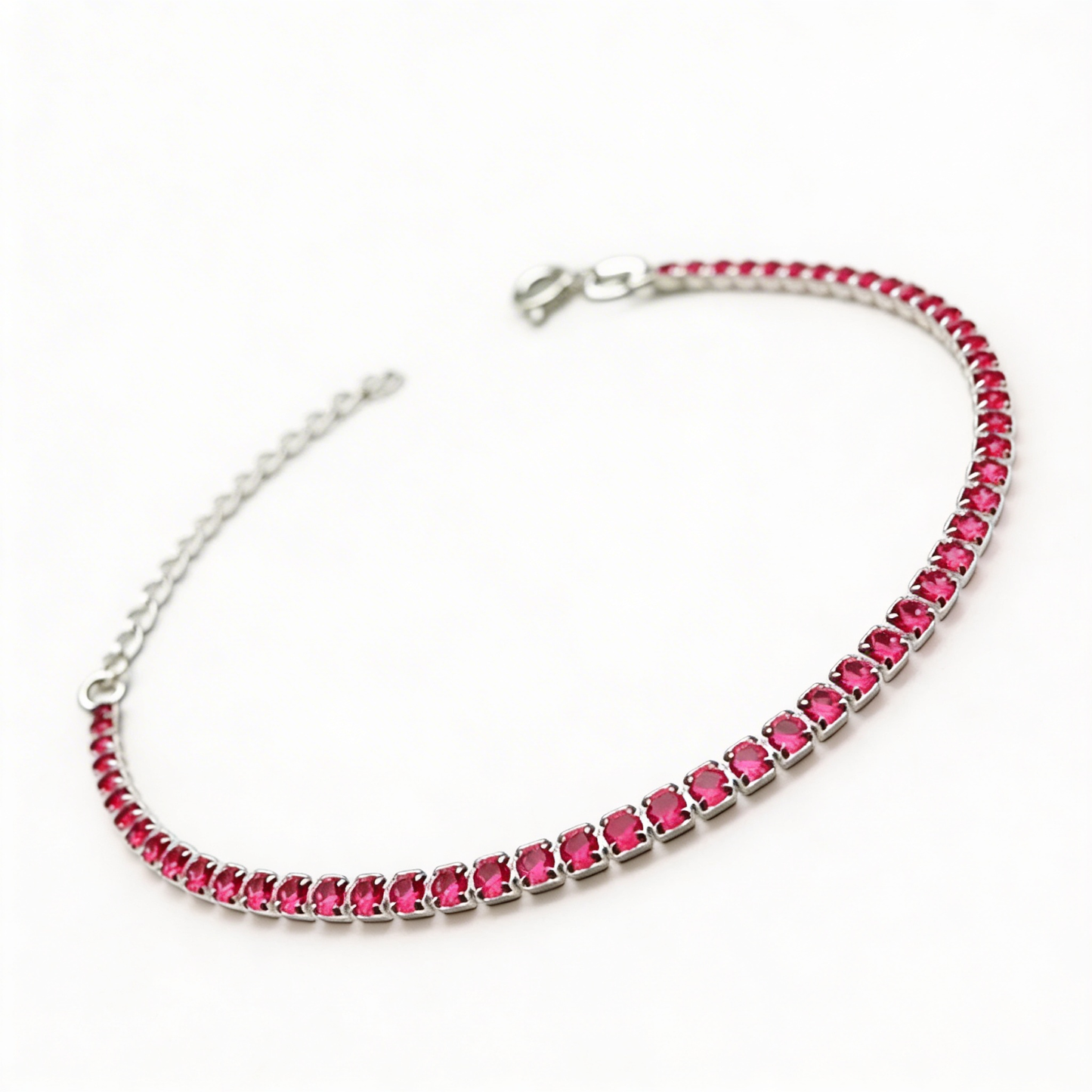 Pulsera Tennis pink  2mm