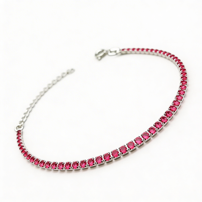 Pulsera Tennis pink  2mm