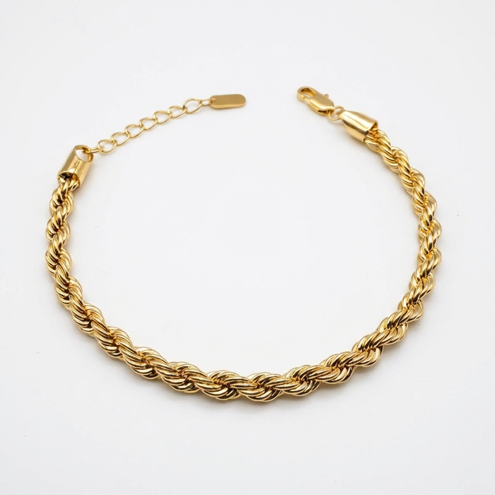 Pulsera Turbillón Oro – 5 mm