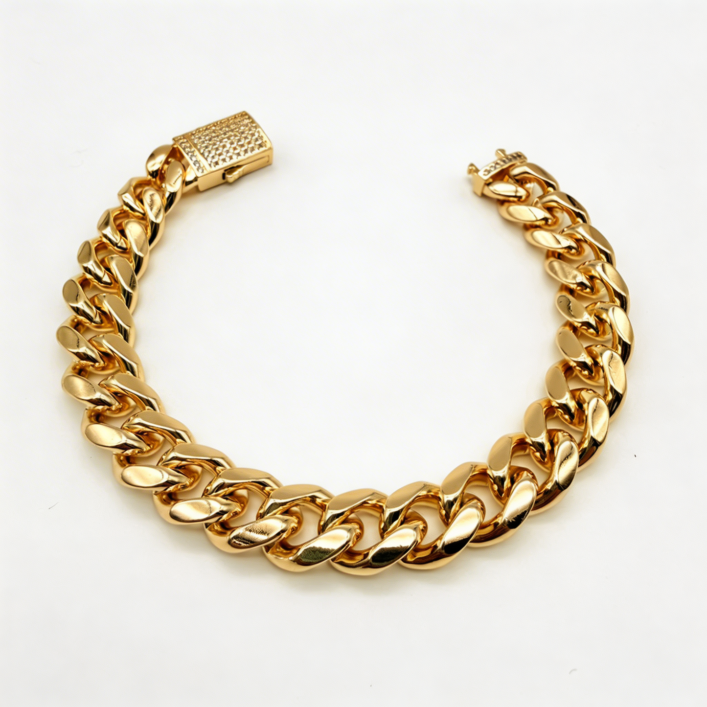 Pulsera Cubana Oro – 12 mm
