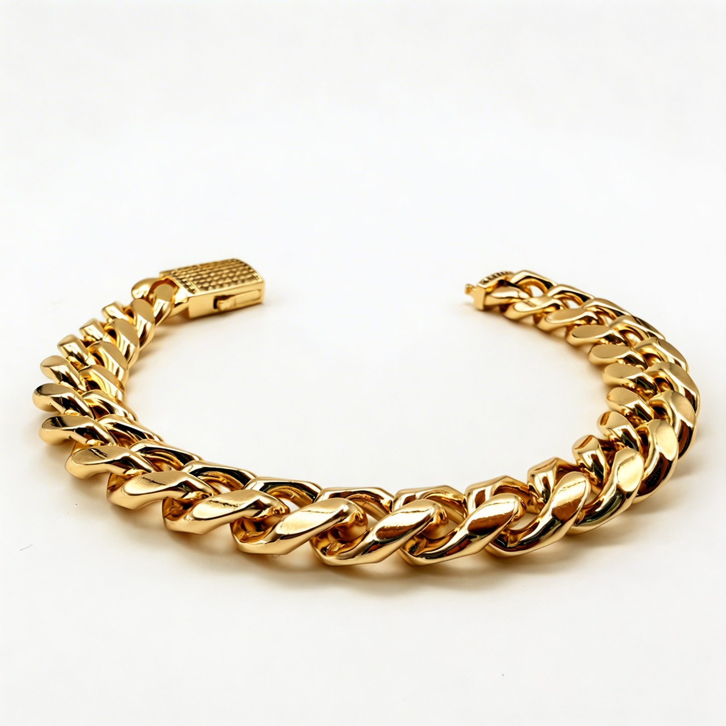 Pulsera Cubana Oro – 12 mm