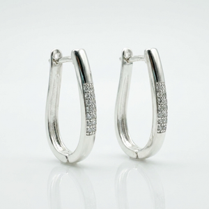 Aros Destello lineal Plata 925
