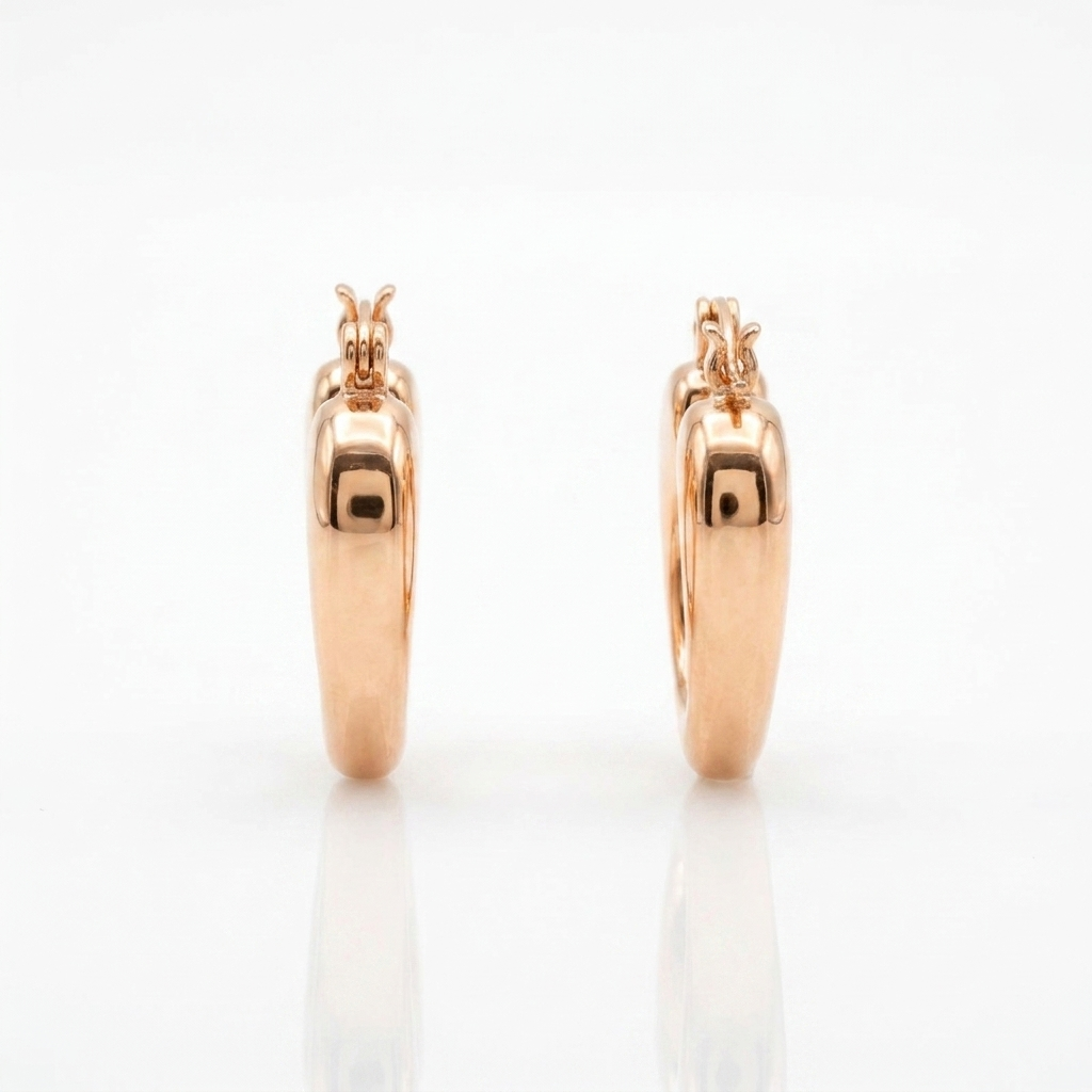 Aros Elipse Oro Rosa