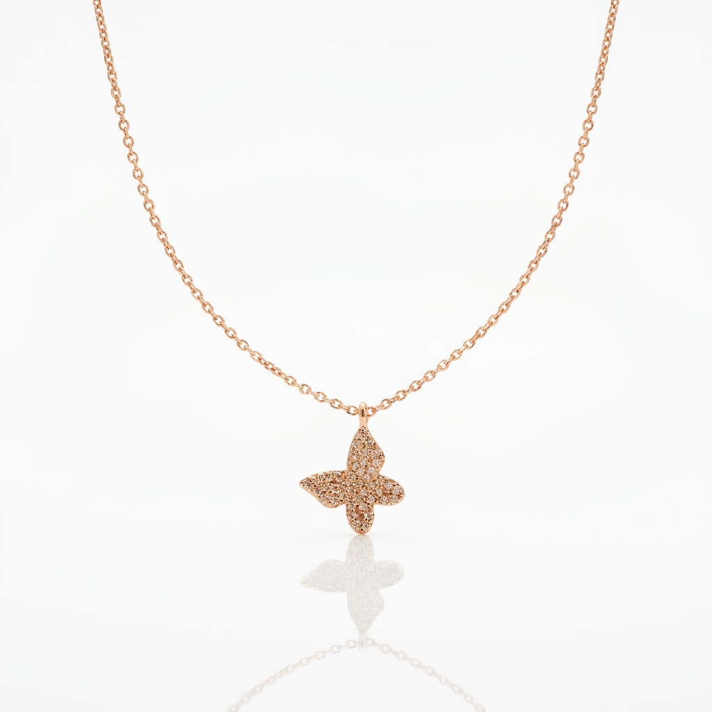 Cadena Belle Mariposa Oro Rosa