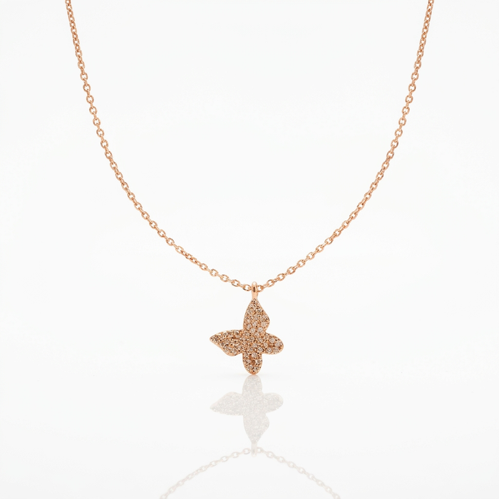 Cadena Belle Mariposa Oro Rosa