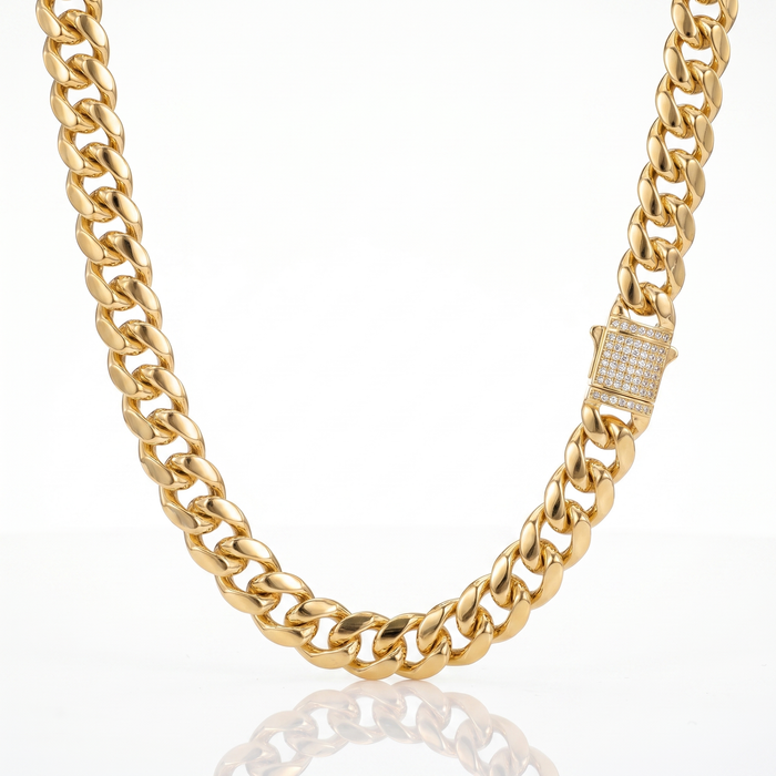 Cadena Cubana Oro – 12 mm