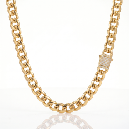 Cadena Cubana Oro – 10 mm
