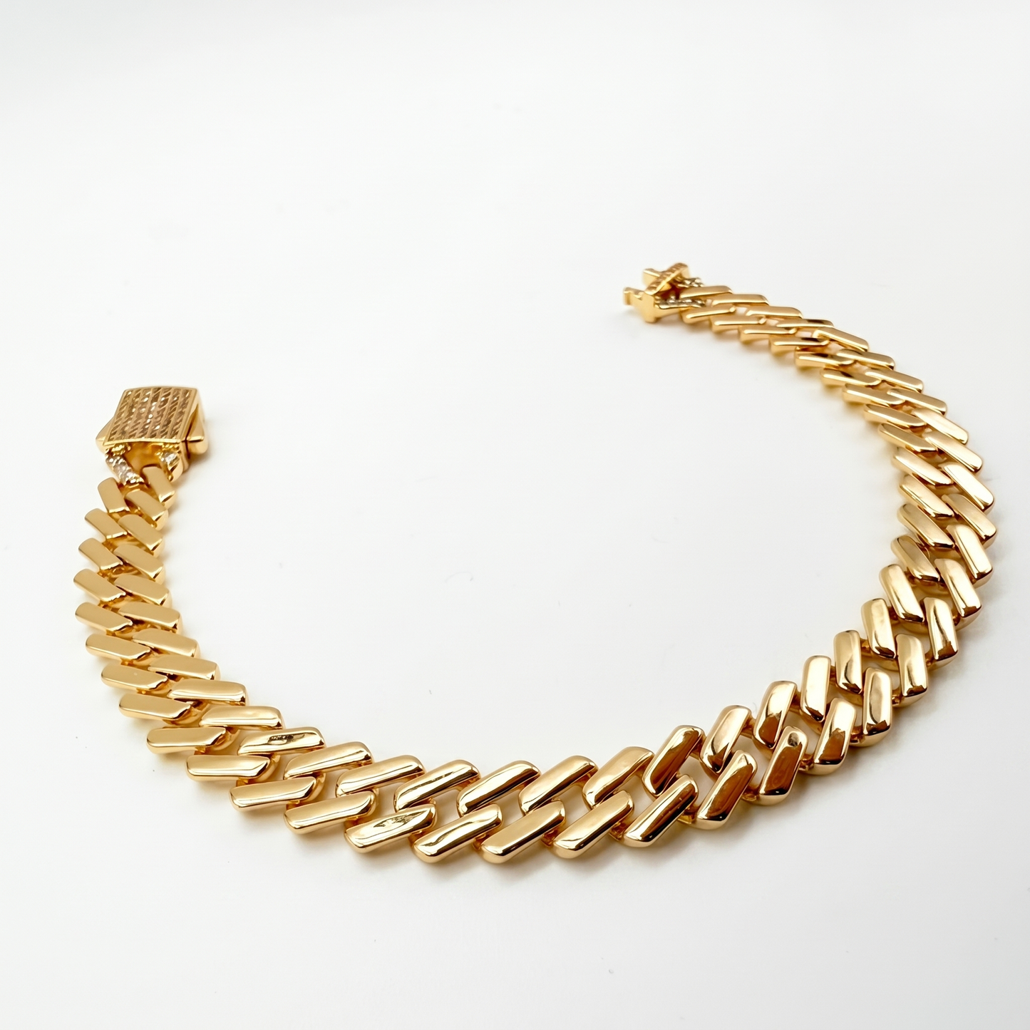 Pulsera Cubana Luxe 8mm Oro