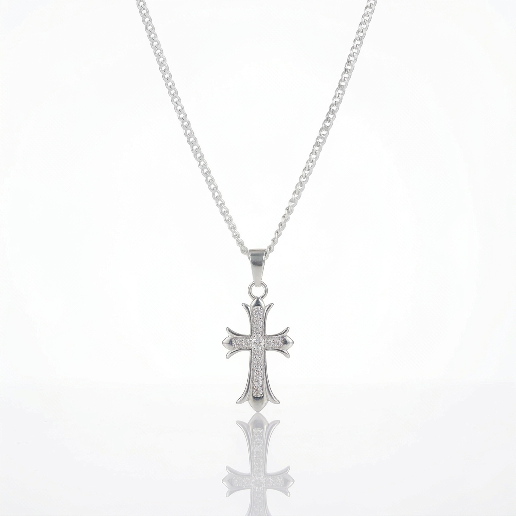 Cadena Cruz Milán Plata 925 - 3mm