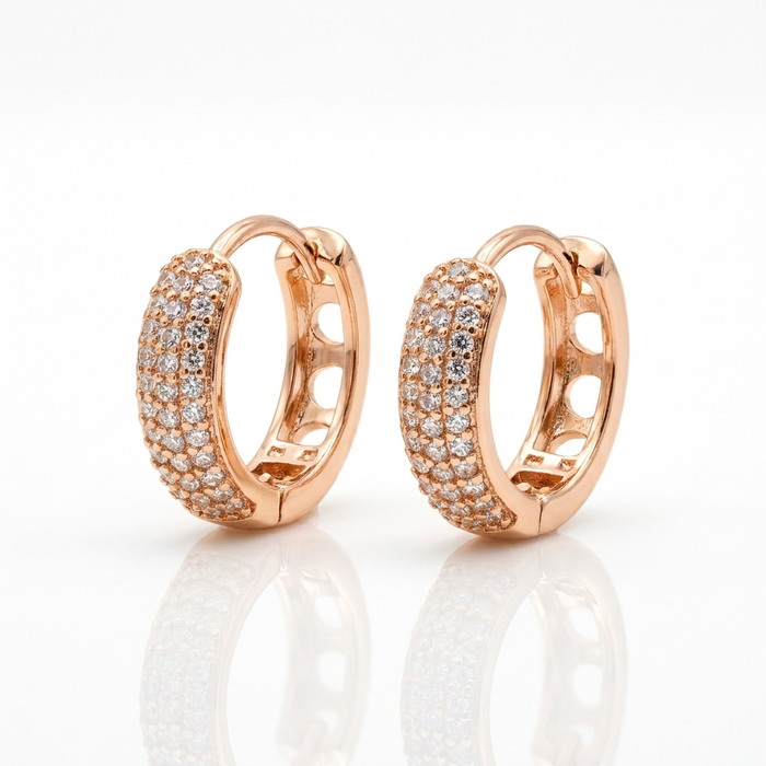Aros Destello Dorado - Oro Goldfilled Rosa