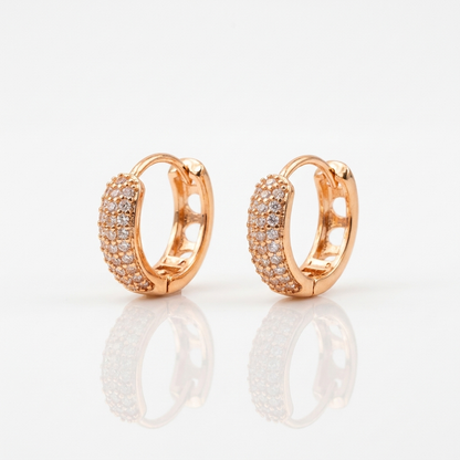 Aros Destello Dorado - Oro Goldfilled Rosa
