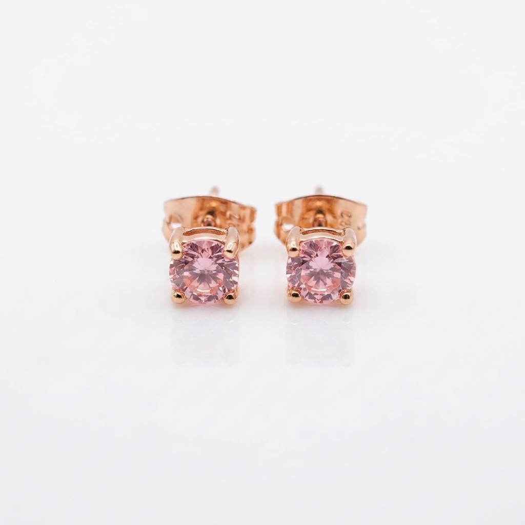 Aros Destello Rosa - Oro Goldfilled Rosa