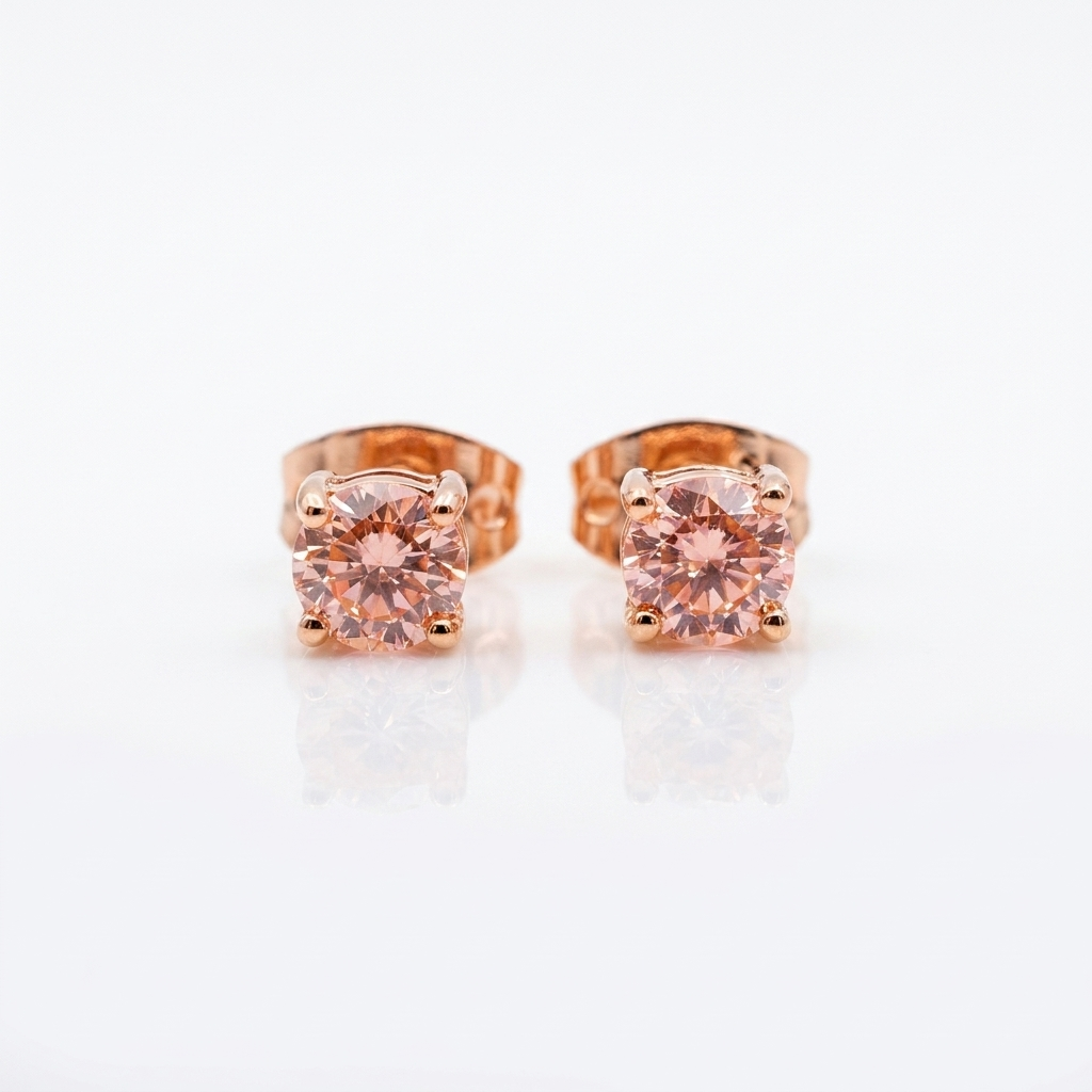 Aros Destello Rosa - Oro Goldfilled Rosa