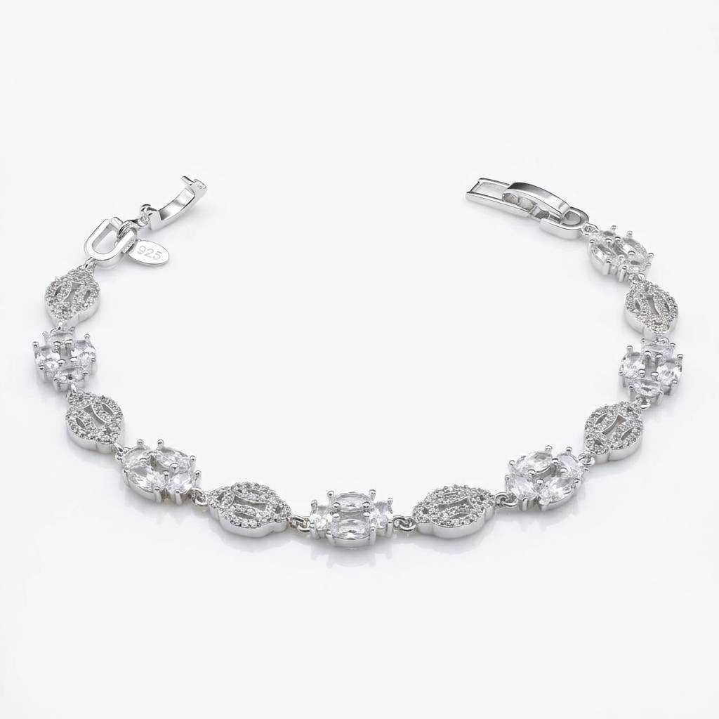 Pulsera Escarcha 7mm Plata 925
