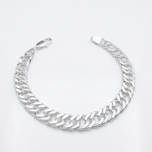 Pulsera Triple Grumet Plata 925 - 9mm
