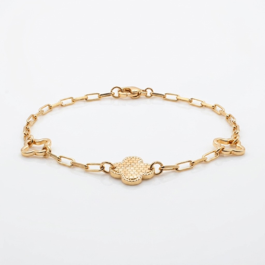 Pulsera Clover Style Oro Goldfilled
