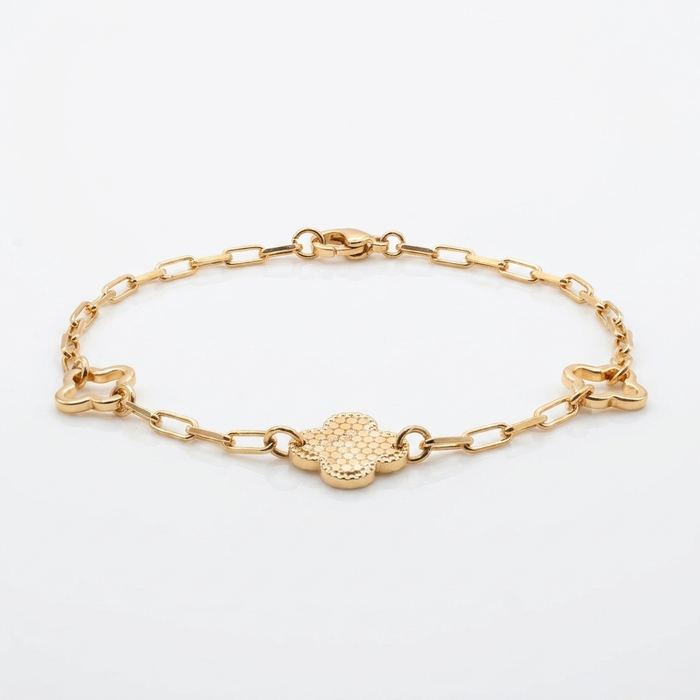 Pulsera Clover Style Oro Goldfilled