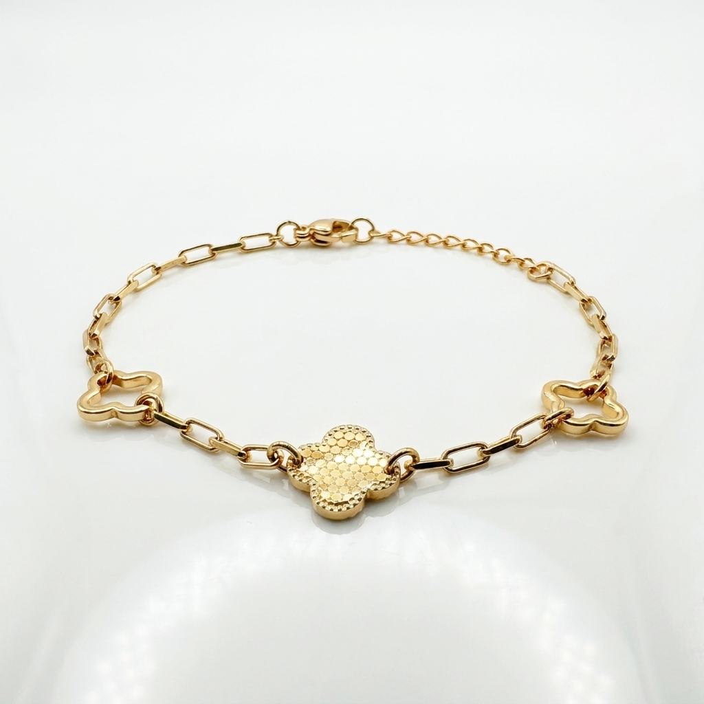 Pulsera Clover Style Oro Goldfilled
