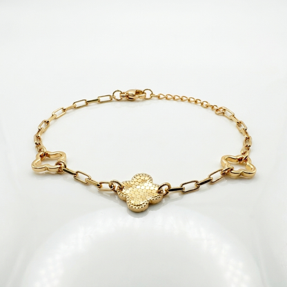 Pulsera Clover Style Oro Goldfilled