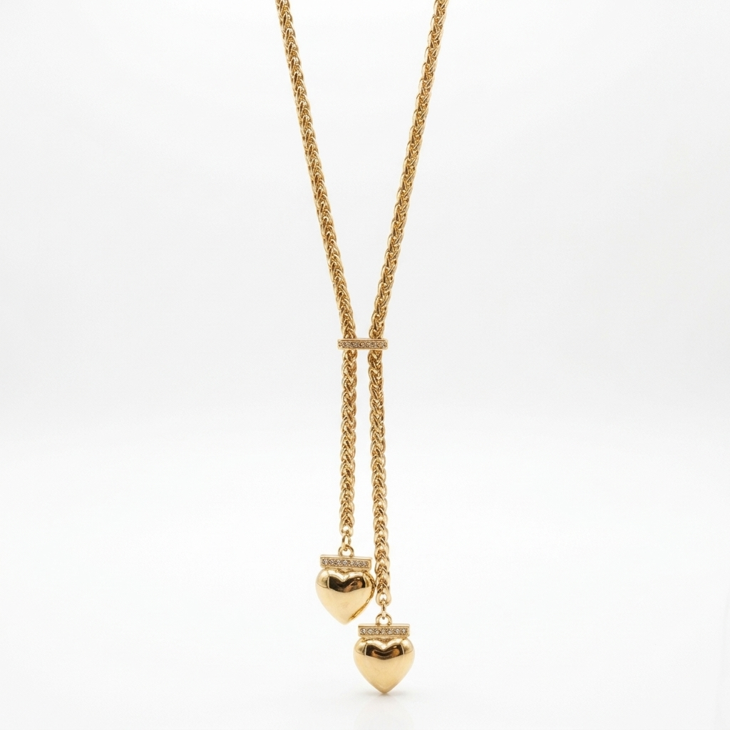 Cadena Heart Duo Oro Goldfilled