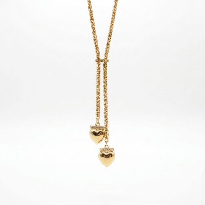 Cadena Heart Duo Oro Goldfilled