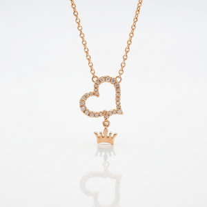 Cadena Corona de Amor Oro Goldfilled Rosa