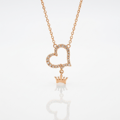 Cadena Corona de Amor Oro Goldfilled Rosa