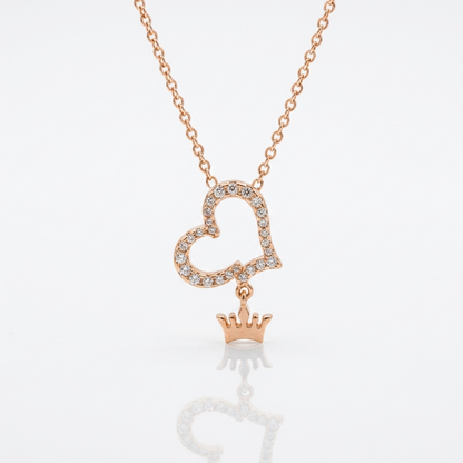Cadena Corona de Amor Oro Goldfilled Rosa
