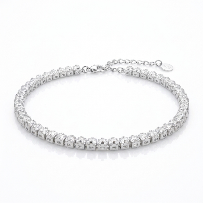 Pulsera Tennis Ajustable Plata 925 - 3,8 mm