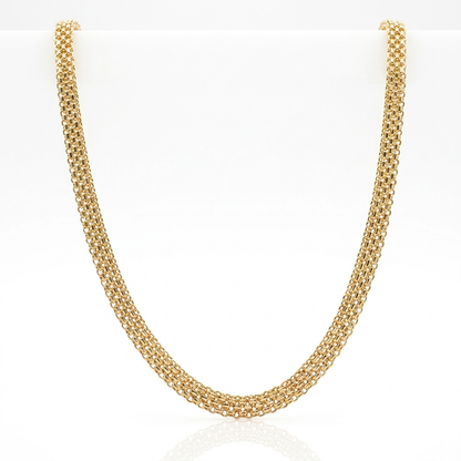 Cadena Tejido Chino Oro Goldfilled – 7,5 mm