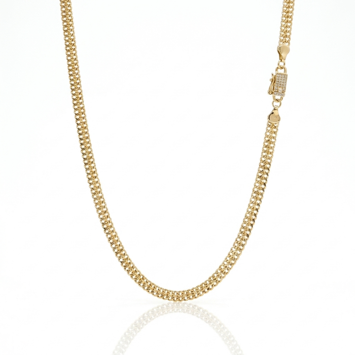 Cadena Tejido Chino Oro Goldfilled – 6 mm